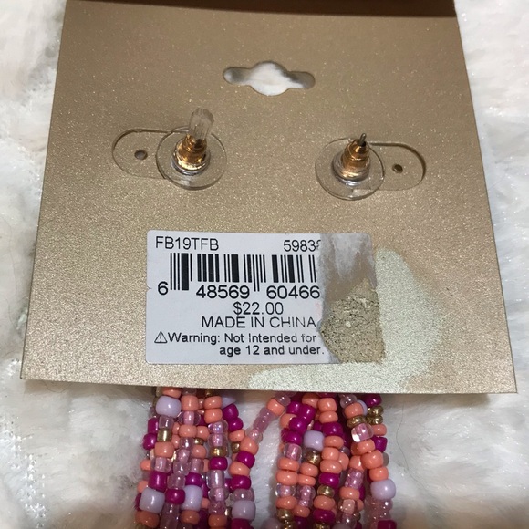 ✅🆕Dangle earrings and shades of pink seed beads - Picture 6 of 6